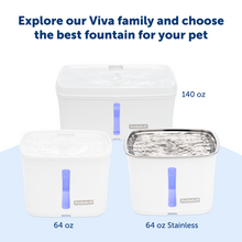 Load image into Gallery viewer, Viva™ Pet Fountain, 64 oz, Stainless Steel Tray
