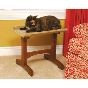 Solvit™ Single Seat Cat Furniture - Cherry Finish